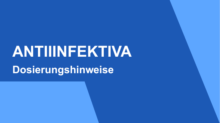 Antiinfektiva Dosierbroschüre