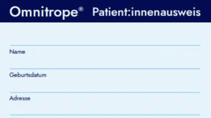 Omnitrope® Patient*innenausweis